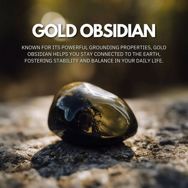 Gold Obsidian Bracelet - Confidence, Protection, Abundance
