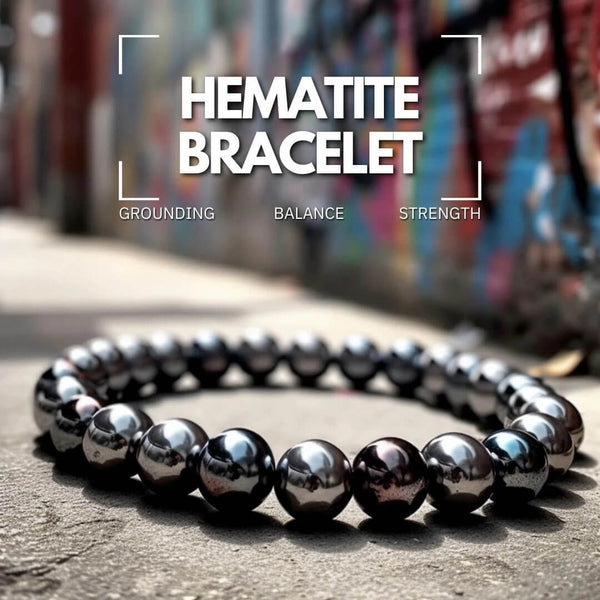 Amazon.com: Hematite Bracelet for Women Men's Gifts - Protection Healing  Crystal Bracelet - 8mm Gemstone Beaded Adjustable Bracelet Pulseras Para  Hombres Mujer Stocking Stuffers : Handmade Products