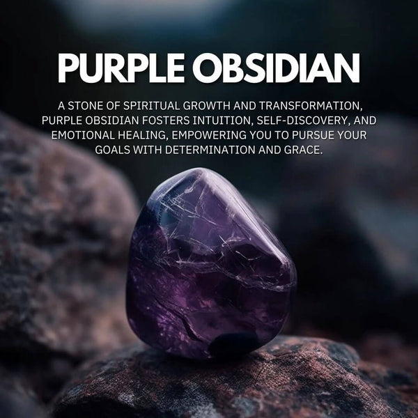 Purple Obsidian Pixiu Bracelet - Wealth, Protection, Growth