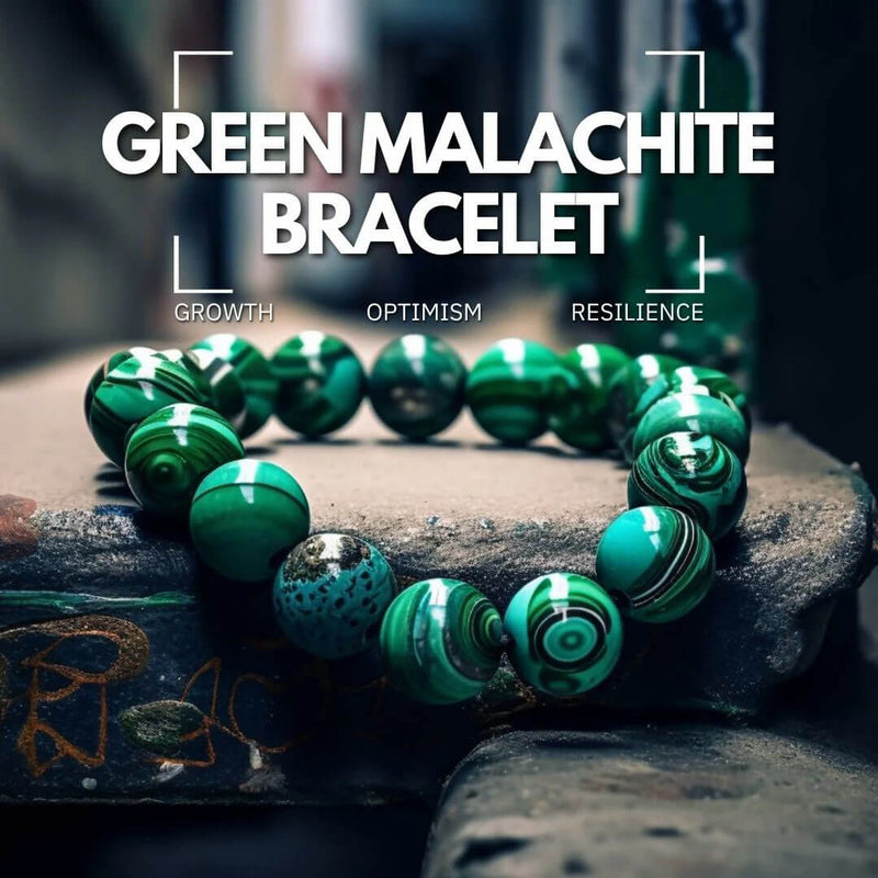 Green Malachite Bracelet - Growth, Optimism, Resilience