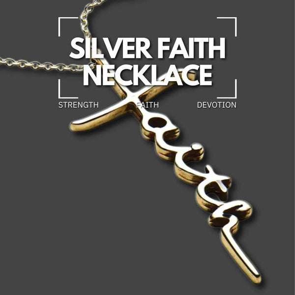 Silver Faith Necklace - Strength, Faith, Devotion