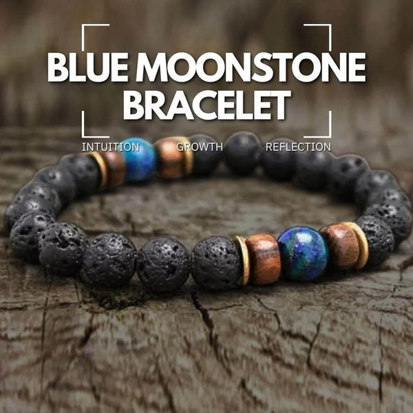 27 carat Natural Multi Blue Flash Rainbow Moonstone Bracelet 14