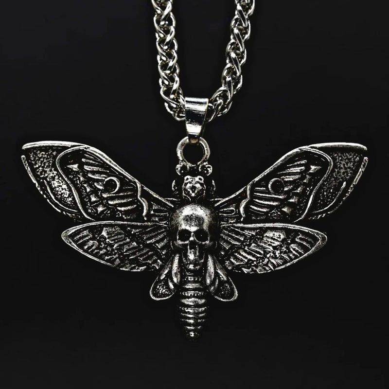 Death's Head Moth Pendant Necklace - Rebirth, Transformation, Mystique